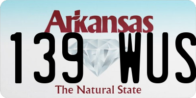 AR license plate 139WUS