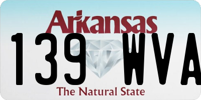 AR license plate 139WVA