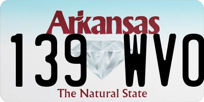 AR license plate 139WVO