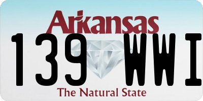 AR license plate 139WWI