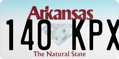 AR license plate 140KPX