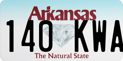 AR license plate 140KWA
