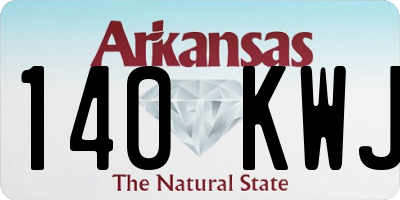 AR license plate 140KWJ