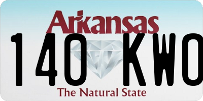 AR license plate 140KWO