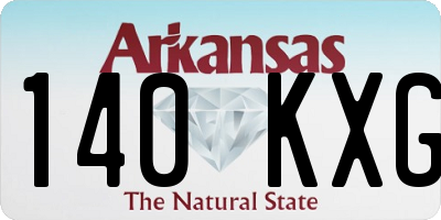 AR license plate 140KXG