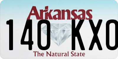 AR license plate 140KXO