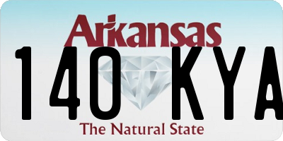 AR license plate 140KYA