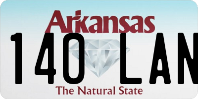AR license plate 140LAN