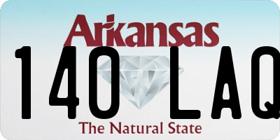 AR license plate 140LAQ