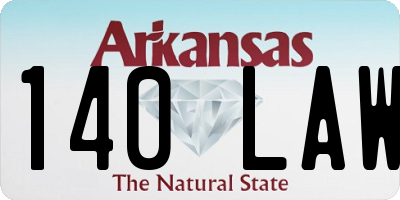 AR license plate 140LAW