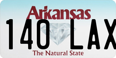 AR license plate 140LAX