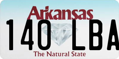 AR license plate 140LBA