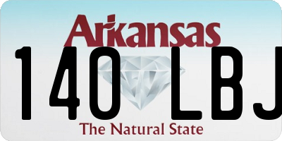AR license plate 140LBJ