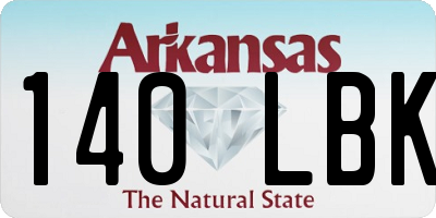 AR license plate 140LBK