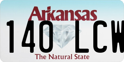 AR license plate 140LCW