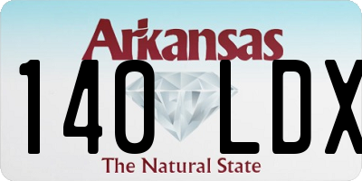 AR license plate 140LDX