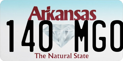 AR license plate 140MGO