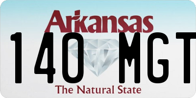 AR license plate 140MGT
