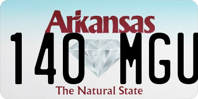 AR license plate 140MGU