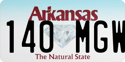 AR license plate 140MGW