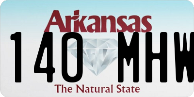 AR license plate 140MHW