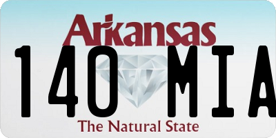 AR license plate 140MIA
