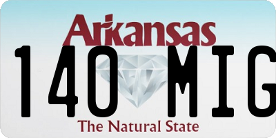 AR license plate 140MIG