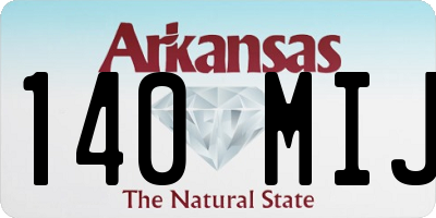 AR license plate 140MIJ