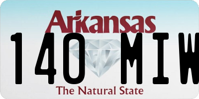 AR license plate 140MIW