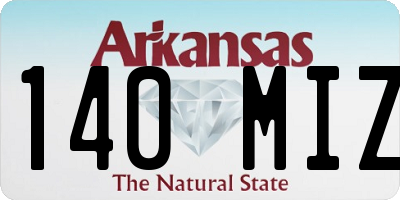 AR license plate 140MIZ