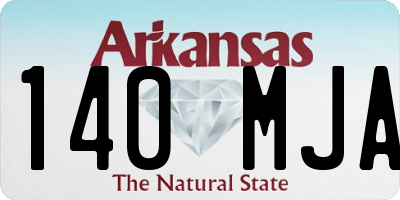 AR license plate 140MJA