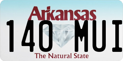 AR license plate 140MUI