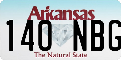 AR license plate 140NBG