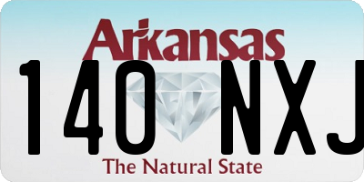 AR license plate 140NXJ