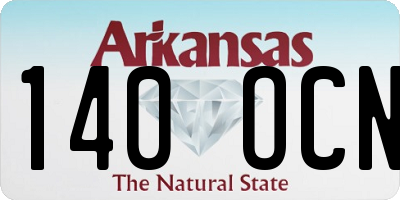 AR license plate 140OCN