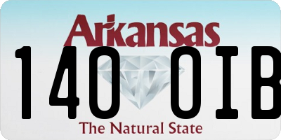 AR license plate 140OIB