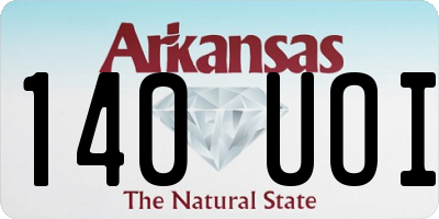 AR license plate 140UOI