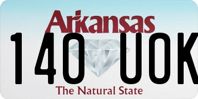 AR license plate 140UOK