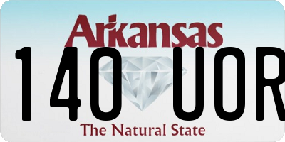 AR license plate 140UOR