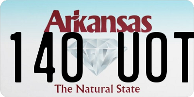 AR license plate 140UOT