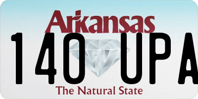 AR license plate 140UPA