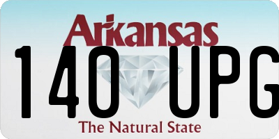 AR license plate 140UPG