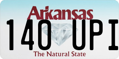 AR license plate 140UPI