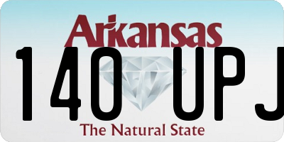 AR license plate 140UPJ