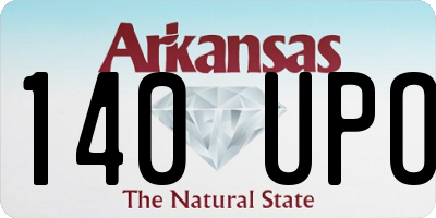AR license plate 140UPO