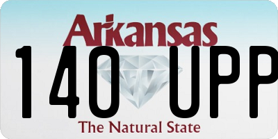 AR license plate 140UPP