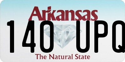 AR license plate 140UPQ