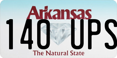 AR license plate 140UPS
