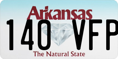 AR license plate 140VFP