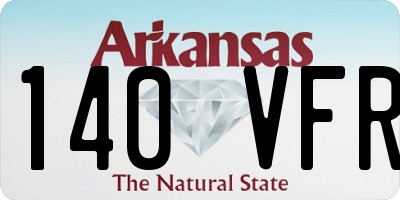 AR license plate 140VFR